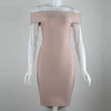 Women Evening Dress Sheath Bandage One-Piece Dress