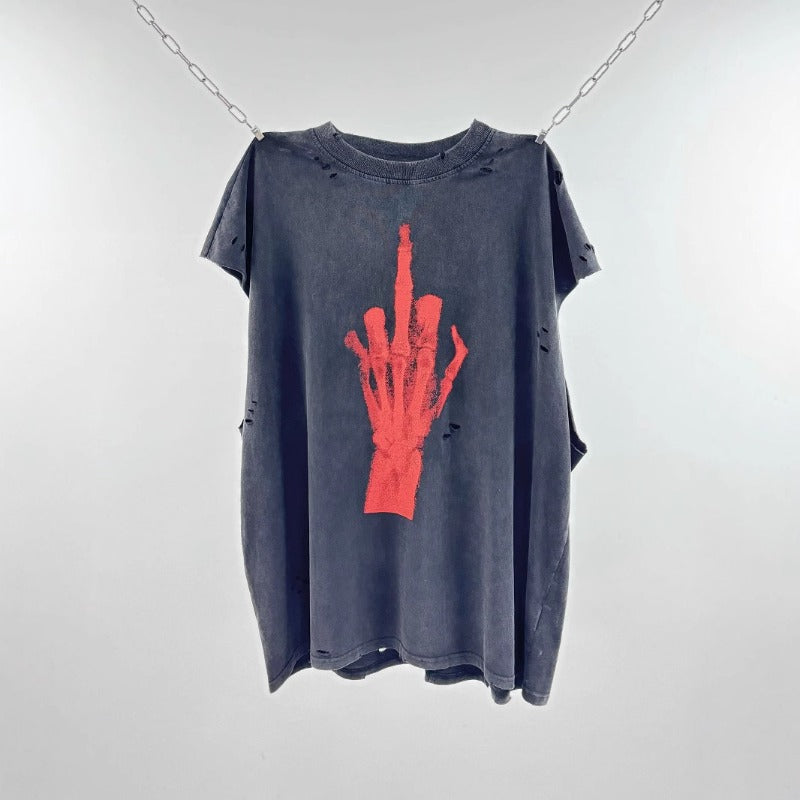 saint m t shirts s.m abstract art pattern crew neck pullover tank top