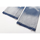 Gallery Dept Jeans leather label embroidery water ripple gradual change wash jeans