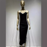Women Dresses Bandage One-Piece Dress Suspenders Long Casual Long Dress (Ont0408)