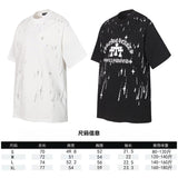 Ch hip-hop t-shirts - ch short sleeve tee with cross & sanskrit letter print, relaxed fit, 100% cotton, american style