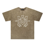 Amiri Washed Distressed T Shirt Printed Trendy Pure Cotton