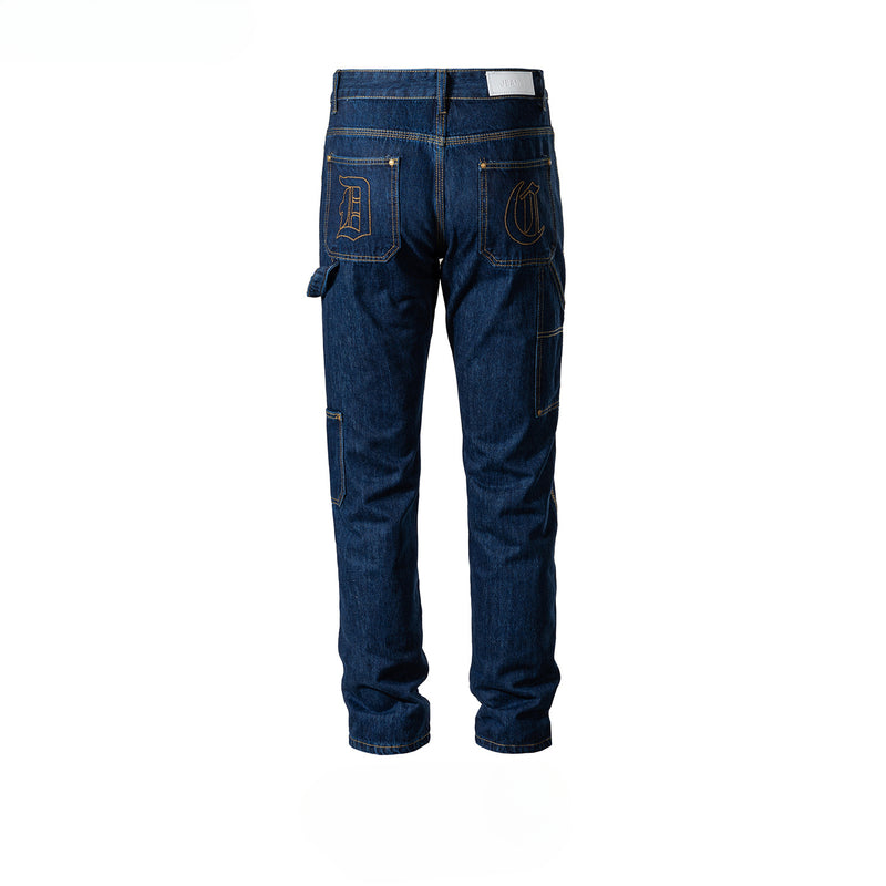 MIJKO Men's Vintage Pants MIJKO Men's and Women's Slim-Fit Trousers Neutral Embroidered Jeans