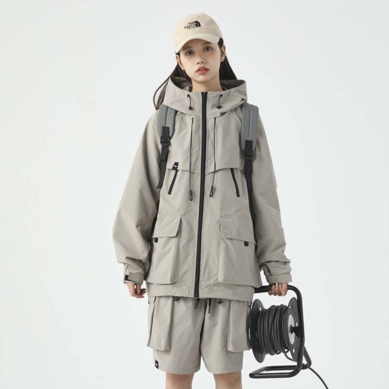 Unisex Jacket Fall Hooded Casual Coat