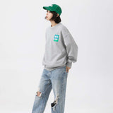 Unisex Hoodie Autumn Color Rubber Label Sweater