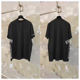 Ch hip-hop t shirts american ch crow scroll sanskrit logo printing t-shirt short-sleeved daily easiest for match round neck casual high street