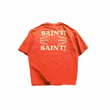 saint m t shirts Spring and summer s.m slurry printing, hole coding, wax dyeing, stir-fried washing short sleeves