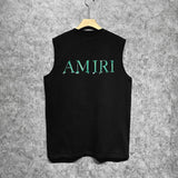 Amiri tank top splash paint simple letterprinting