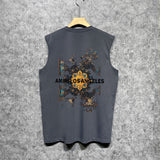 Amiri tank top damaged oil painting printing