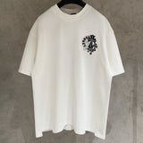 Ch hip-hop t shirts american correct version chsummerbest selling cross horseshoe patch hollow embroidered short-sleeved couple