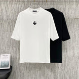 Ch hip-hop t shirts ch croo short-sleeved chest cross embroider sanskrit logo loosecasualpure cotton american style