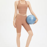 Women Yoga Set Summer Yoga Suit Slim Fit Running Sports Waistcoat Suit