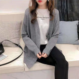 Women Knitwear Autumn and Winter V-neck Sweater Loose Knitted Cardigan