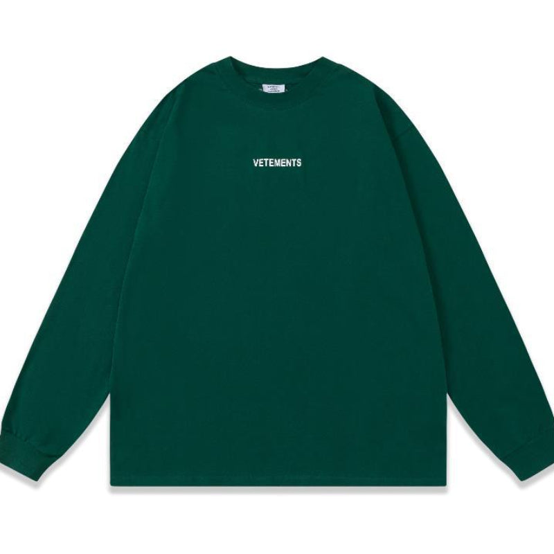 Vetements Hoodie VTM Washing Label Casual Loose Long Sleeve T-shirt