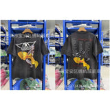 saint m t shirts s.m cartoon print crew neck pullover short sleeve top