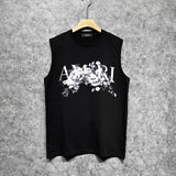 Amiri tank top colorless floral print