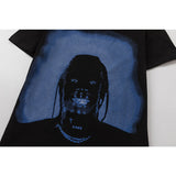 Travis Scott T Shirts Cactus Jack x Utopia Tour Utopia joint tour horror face short sleeve
