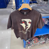 saint m t shirts s.m vintage portrait graphic crew neck short sleeve top