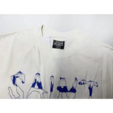 saint m t shirts s.m houndstooth letter graphic crew neck short sleeve top