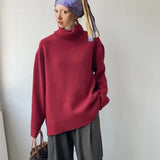Women Winter Knitted Sweater Autumn and Winter Turtleneck Pullover Long Sleeve Sweater 8t5020