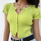 Women Sweater Knit Wear Vintage Knitted Cardigan Women's V-neck Top