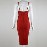 Women's Evening Dress Strap Belt Dress Sexy Slim Fit Bandage Dress