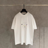 Ch hip-hop t shirts sch cross embroidery logo fashionable versatile loose short sleeves