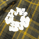 Denim Tears Shirt & Shorts 2 Piece Set Kapok Plaid Short Sleeve