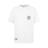 Ch hip-hop t shirts ch croo chest front and back printing sanskrit printing logo short-sleeved t-shirt american high street