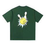 Drew house tshirt r d@ew cartoon bowling pattern crew neck pullover short sleeve