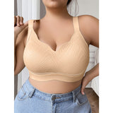Full figure bra women's push-up lace