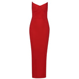 Women Evening Dress Sexy Long Evening Dress Slim Fit Bandage One-Piece Dress