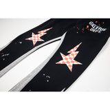 Gallery Dept Sweatpants Hand-painted splashed ink letter patch splicing casual trousers