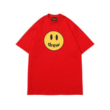 Drew house tshirt r collection d@ew smiley face letter print crew neck pullover short sleeve wholesale single piece