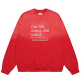 Vetements Hoodie Tie-Dye Retro Crew Neck Sweatshirt Embroidered Letters OS Loose Sweater