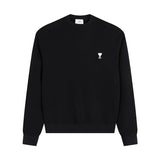 Ami aheoine classic heartembroider round neck casualfall and winterpulloverloosecouplelong sleevessweatshirt