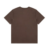 Hip-hop t-shirts: summer high street trendy undershirts with small logo letter print, minimalist short-sleeve tees