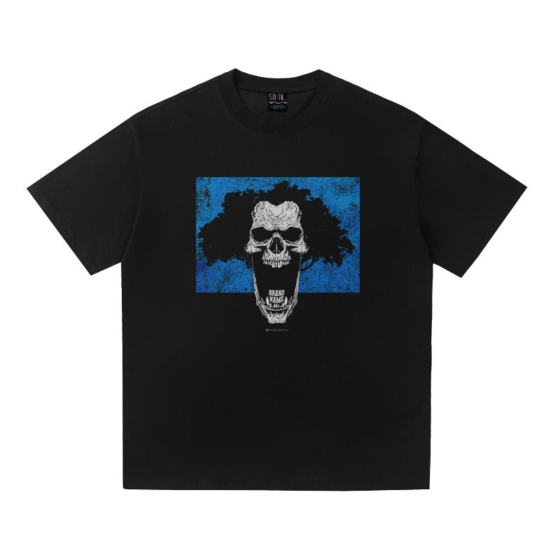 saint m t shirts s.m skull graphic crew neck short sleeve tee