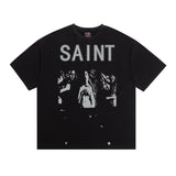 saint m t shirts s.m vintage washed distressed crew neck pullover short sleeve top