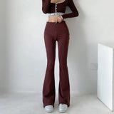 Women Sweatpants Sheath Bell-Bottom Pants Casual Trousers