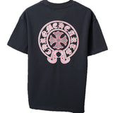 Ch hip-hop t shirts correct version ch short-sleeved sanskrit printing loosecasualpure cotton american heavy weight short-sleeved men