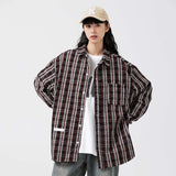 Unisex Jacket Fall Retro Plaid Shirt