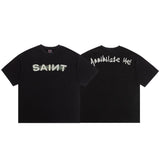 saint m t shirts s.m distressed letter graphic crew neck pullover short sleeve top