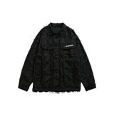 Unisex Jacket Loose Lapels Black Coat