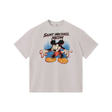 Customizable saintmichaelmedm astro boy graffiti short sleeve t-shirt - washed, distressed, heavyweight, oversized american style