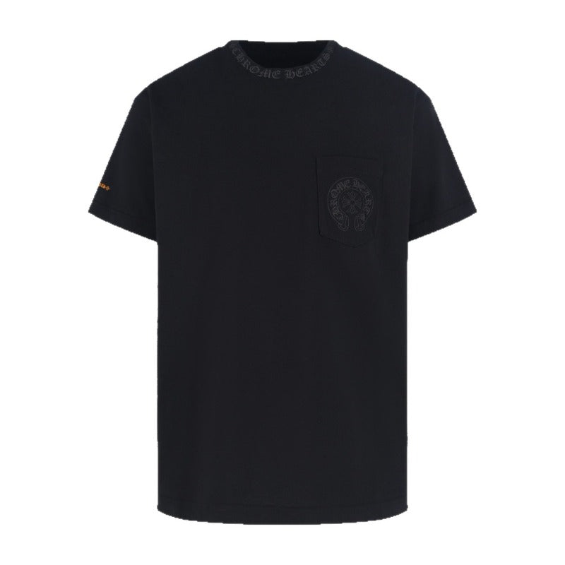 Ch hip-hop t shirts ch short-sleeved gradient sanskrit printing short-sleeved loosecasualpure cotton american heavy weighteasiest for matchtrendy