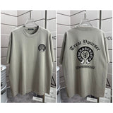 Ch hip-hop t shirts high version ch short sleeve sanskrit printingloosecasualpure cotton american heavy weight short sleeve men