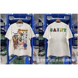 saint m t shirts s.m cartoon print crew neck pullover short sleeve top