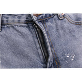 Gallery Dept Jeans with Artistic Ink Splatter and Distressed Flares
