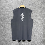 Amiri tank top with vertical overlapping letterprinting